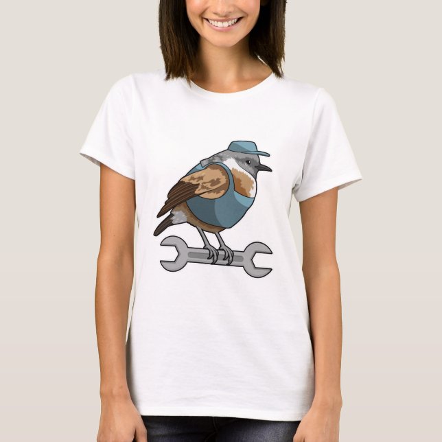 Camiseta Pájaro como timonero con llave (Anverso)