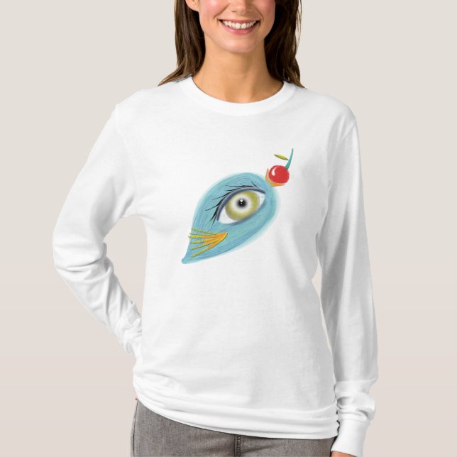 Camiseta pájaro con capucha (Anverso)