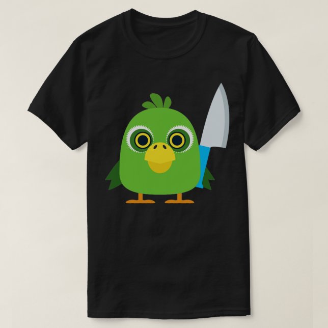 Camiseta Pájaro con cuchillo (Diseño del anverso)