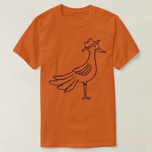 Camiseta Pájaro con gorra 1 (Diseño del anverso)