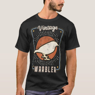 Camiseta Pájaro curruca vintage retro clásico amor animal