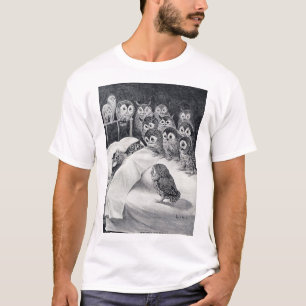 Camiseta Pájaro de búho gatos, Louis Wain