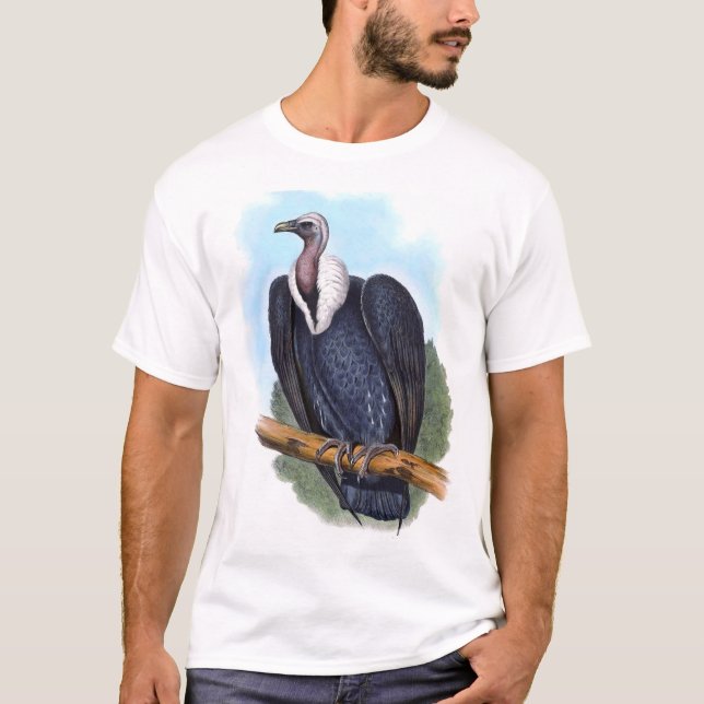 Camiseta Pájaro De Buitre Blanco Vintage (Anverso)