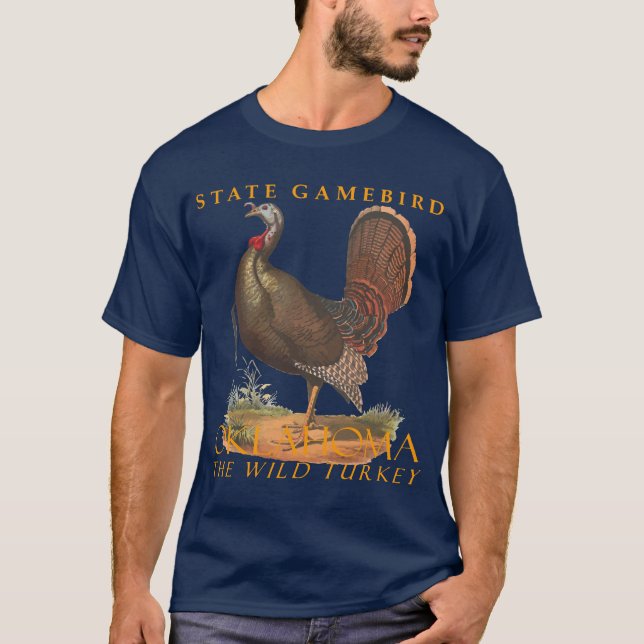 Camiseta Pájaro de caza del territorio de Oklahoma El pavo  (Anverso)