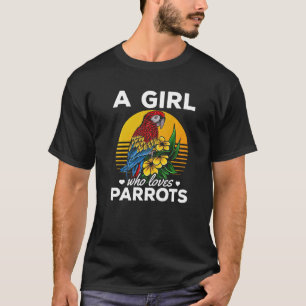 Camiseta Pájaro De Cockatiel Parrot En Un Chica Que Ama Los