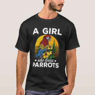 Camiseta Pájaro De Cockatiel Parrot En Un Chica Que Ama Los