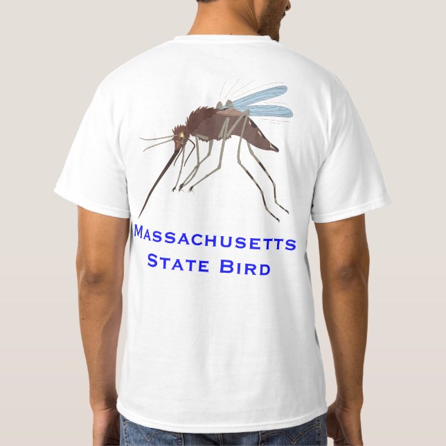 Camiseta Pájaro de estado de Massachusetts (Reverso)
