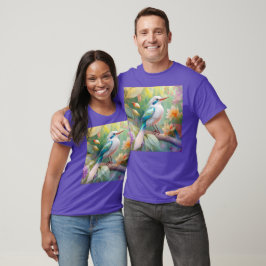 Camiseta Pájaro de fantasía del ala Verde azulada irlandesa