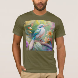 Camiseta Pájaro de fantasía del ala Verde azulada irlandesa