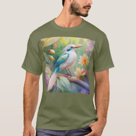 Camiseta Pájaro de fantasía del ala Verde azulada irlandesa