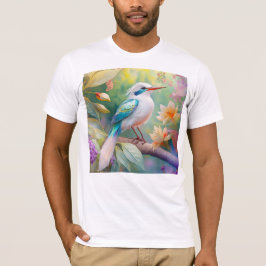 Camiseta Pájaro de fantasía del ala Verde azulada irlandesa