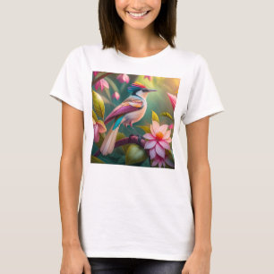 Camiseta Pájaro de fantasía Jay con cresta de arcoíris