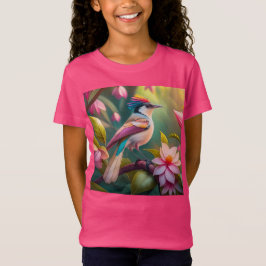 Camiseta Pájaro de fantasía Jay con cresta de arcoíris