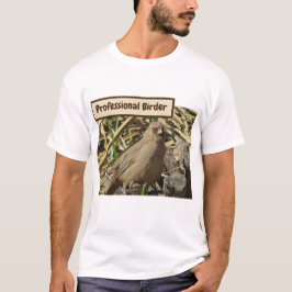 Camiseta Pájaro de foto de pájaro marrón pequeño