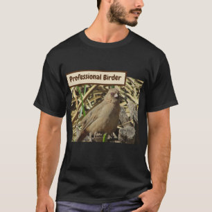 Camiseta Pájaro de foto de pájaro marrón pequeño