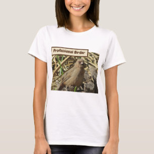 Camiseta Pájaro de foto de pájaro marrón pequeño