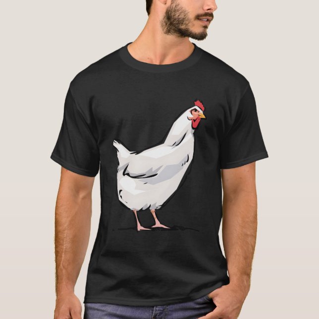 Camiseta Pájaro de granja colorido de pollo (Anverso)