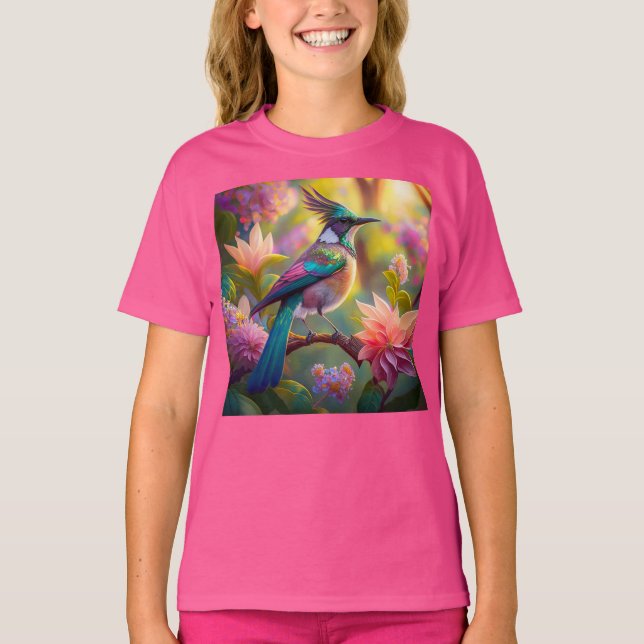 Camiseta Pájaro de Jay Fantasy con cabeza verde (Anverso)