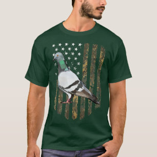 Camiseta Pájaro De La Bandera Americana Camo 4 De Julio