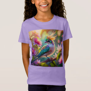 Camiseta Pájaro de la Fantasía de la Finca Verde de la Cres