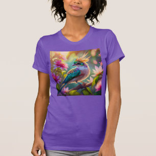 Camiseta Pájaro de la Fantasía de la Finca Verde de la Cres