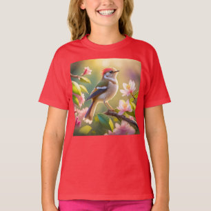 Camiseta Pájaro de la Fantasía de Warbler con cabeza roja