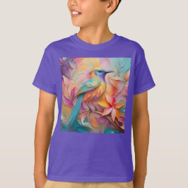 Camiseta Pájaro de la Fantasía del Songbird Throet Violet