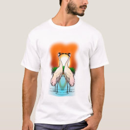 Camiseta Pájaro de la grúa - grúa que chilla de dos amores