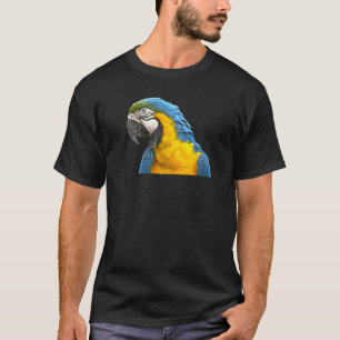 Camiseta Pájaro De Loro Azul Y Amarillo De Macao