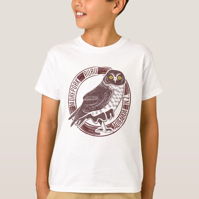 Camiseta Pájaro de Morepork Ruru Nueva Zelanda (Anverso)