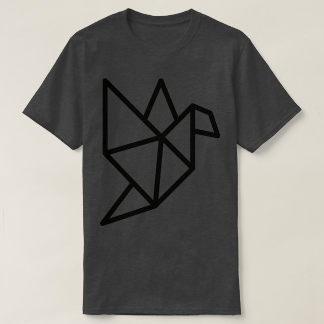 Camiseta Pájaro de origami (2) (Diseño del anverso)