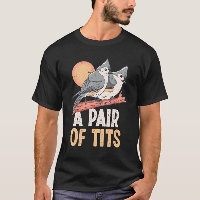 Camiseta Pájaro de ornitología de Titmouse (Anverso)