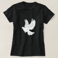 Pájaro de paloma blanco en gris