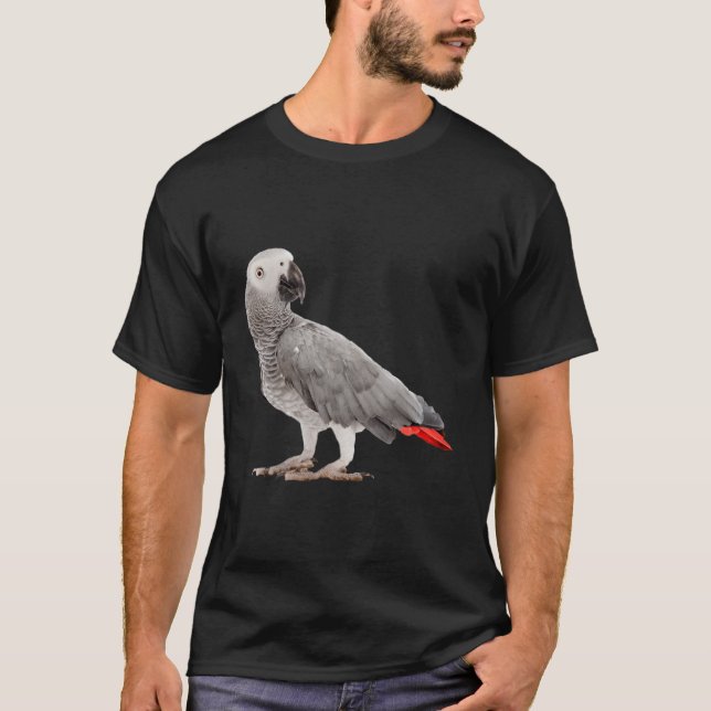 Camiseta Pájaro De Paro Gris Africano (Anverso)