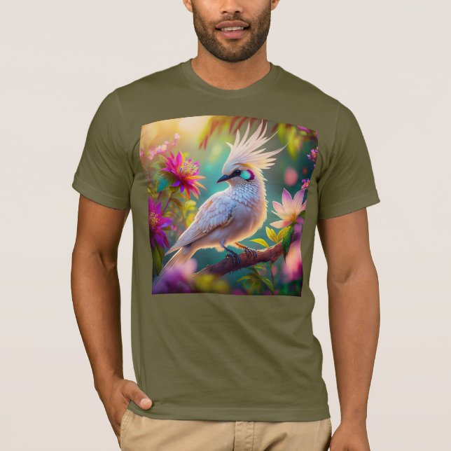 Camiseta Pájaro de pluma Rubor reposado juvenil palpitando (Anverso)