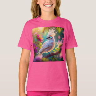 Camiseta Pájaro de pluma Rubor reposado juvenil palpitando