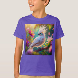 Camiseta Pájaro de pluma Rubor reposado juvenil palpitando