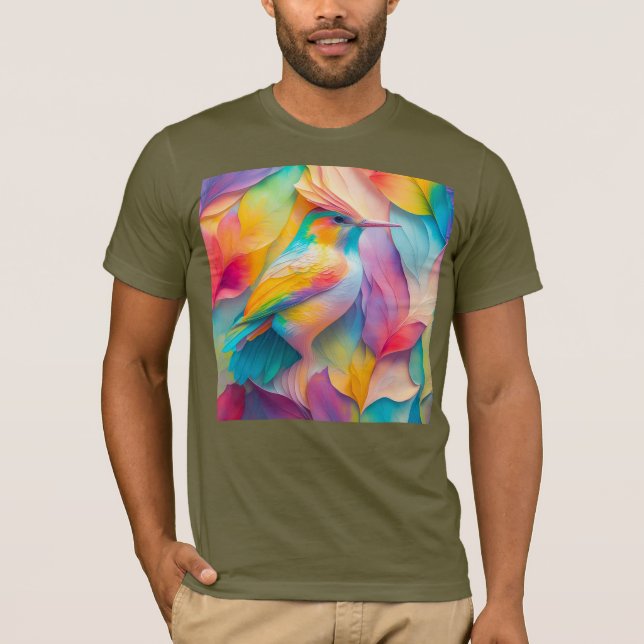 Camiseta Pájaro de seda de aves de fantasía (Anverso)
