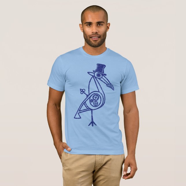 Camiseta Pájaro de Steampunk (Anverso completo)