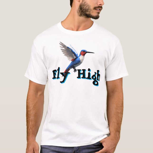 Camiseta Pájaro del casco alto de vuelo - (Anverso)