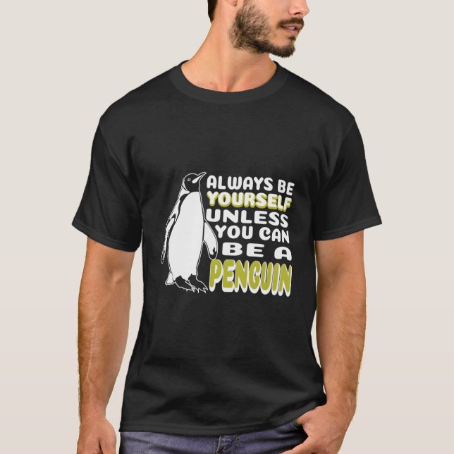 Camiseta Pájaro del mar animal de la Antártida pingüino (Anverso)