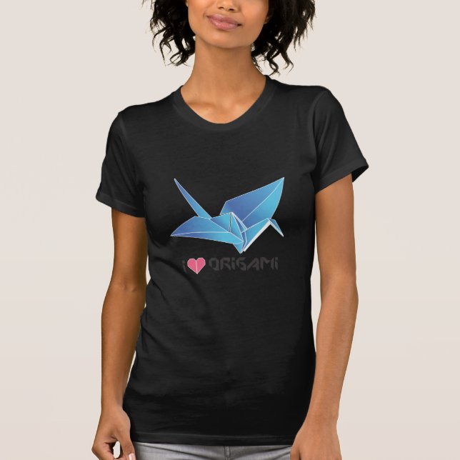 Camiseta pájaro del origami (Anverso)