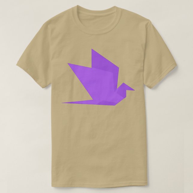 Camiseta Pájaro del origami (Diseño del anverso)