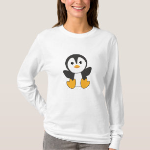 Camiseta Pájaro Divertido De Pingüino Para Niños