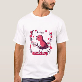 Camiseta pájaro el día de San Valentín