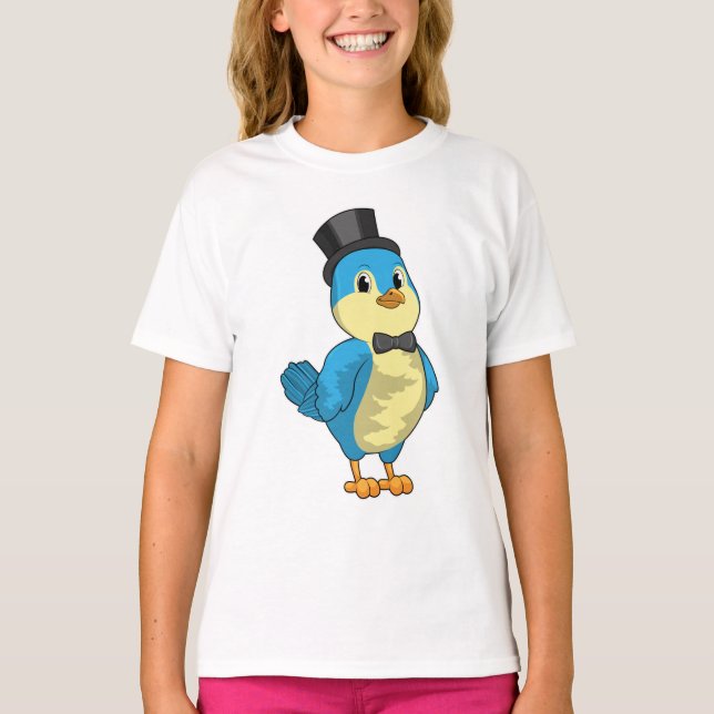 Camiseta Pájaro en crecimiento con cinta de opciones (Anverso)