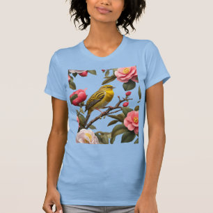 Camiseta Pájaro estatal de Alabama Yellowhammer y Camellia