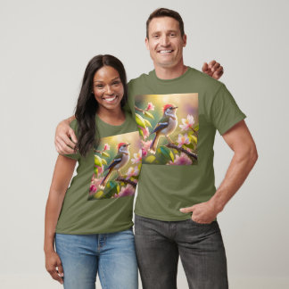 Camiseta Pájaro Fantasía de Cabeza Roja y Pecho Búfalo