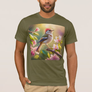 Camiseta Pájaro Fantasía de Cabeza Roja y Pecho Búfalo