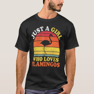 Camiseta Pájaro Flamenco Vintage Solo Una Chica Que Ama Fla